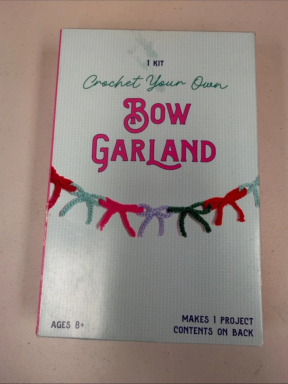 Crochet Your Own Bow Garland Kit - Multicolor diy kit for kids 8 and up yarn act
